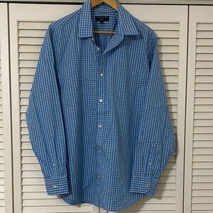 Banana Republic Blue Checkered Button-Down Shirt